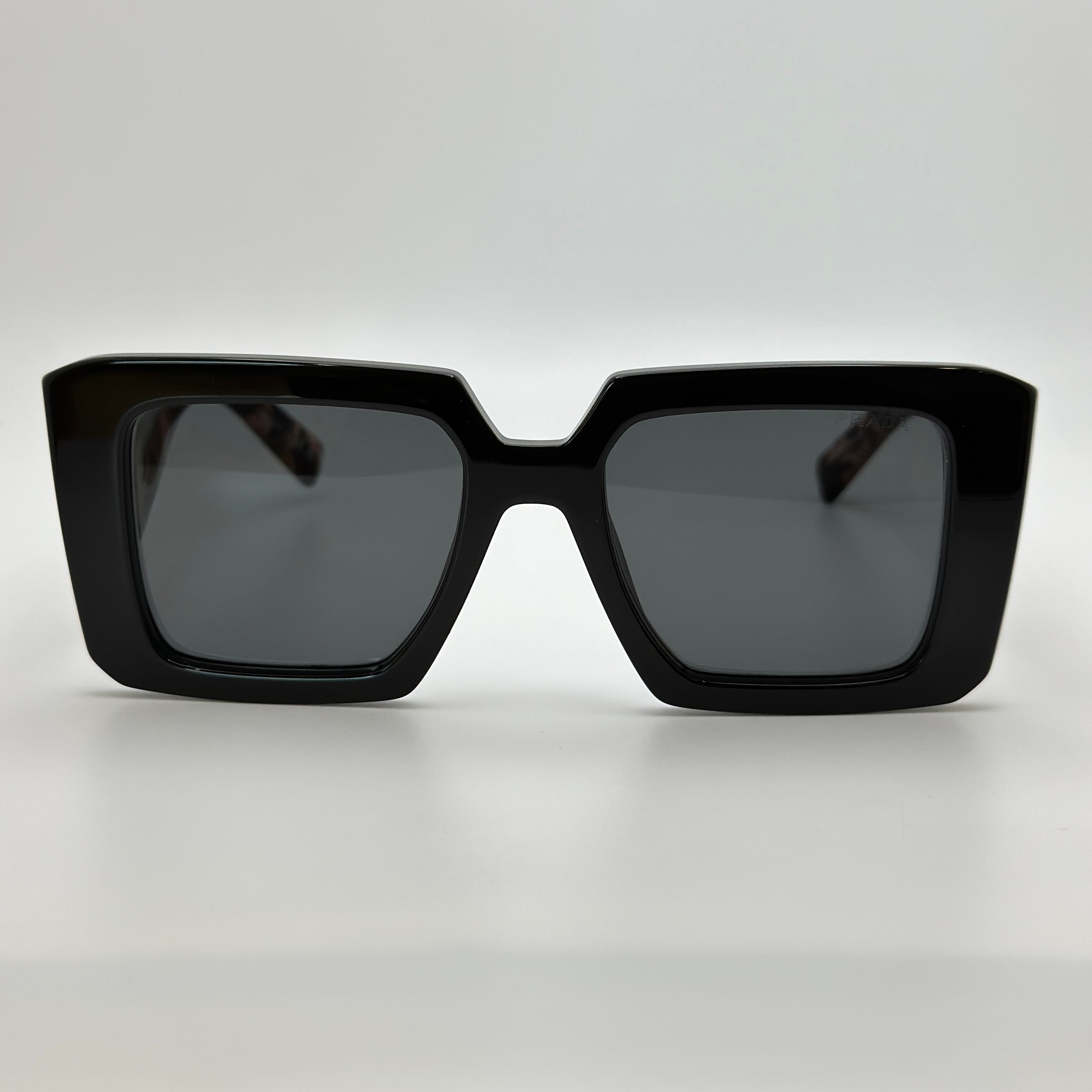Prada PR23YS Eyeglasses - Black Square Shape with Dark Grey 