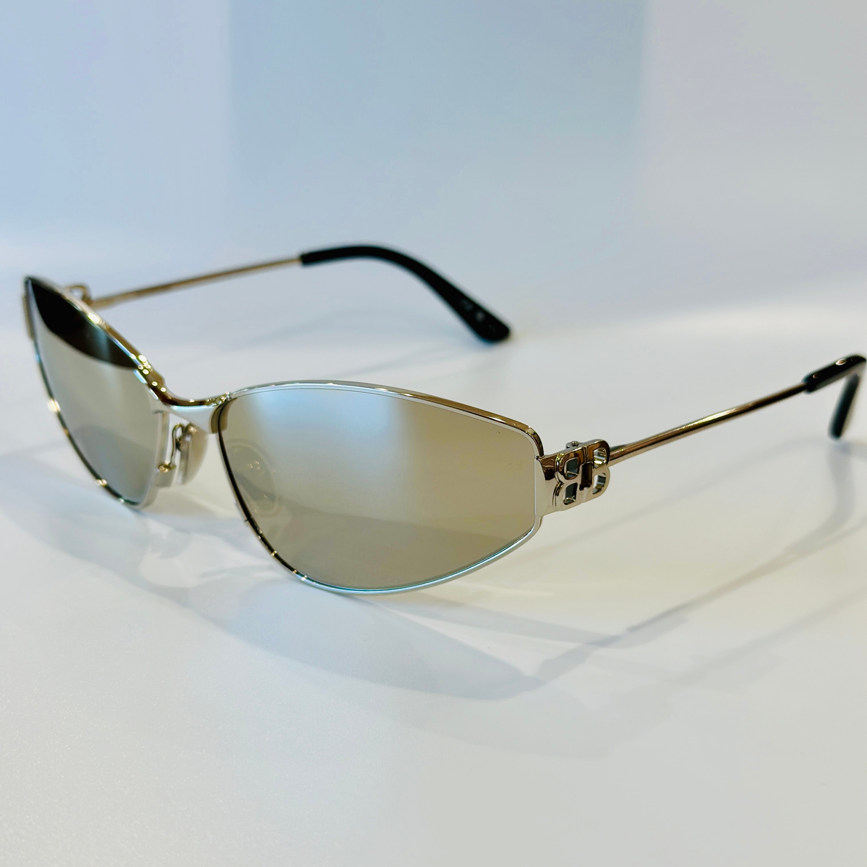 NEW BALENCIAGA BB0336S 006 SUNGLASSES SILVER WOMEN EYEWEAR BALENCIAGA Balenciaga BB0336S Sunglasses 006 Shiny Silver - eye-oo.com main image 2