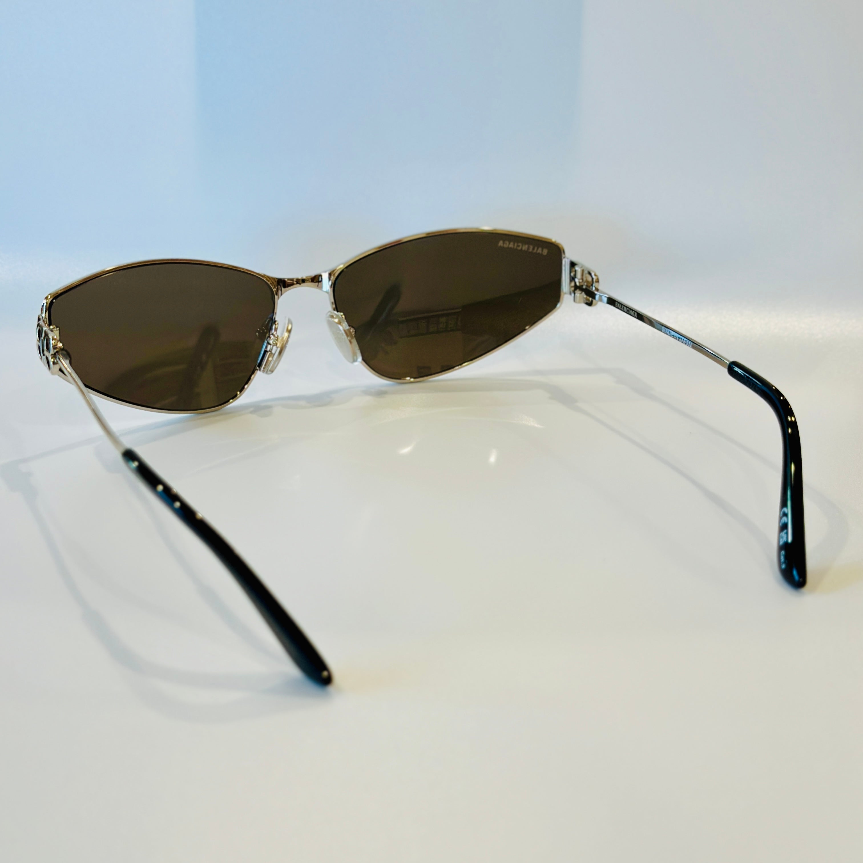 NEW BALENCIAGA BB0336S 006 SUNGLASSES SILVER WOMEN EYEWEAR BALENCIAGA Balenciaga BB0336S Sunglasses 006 Shiny Silver - eye-oo.com main image 3