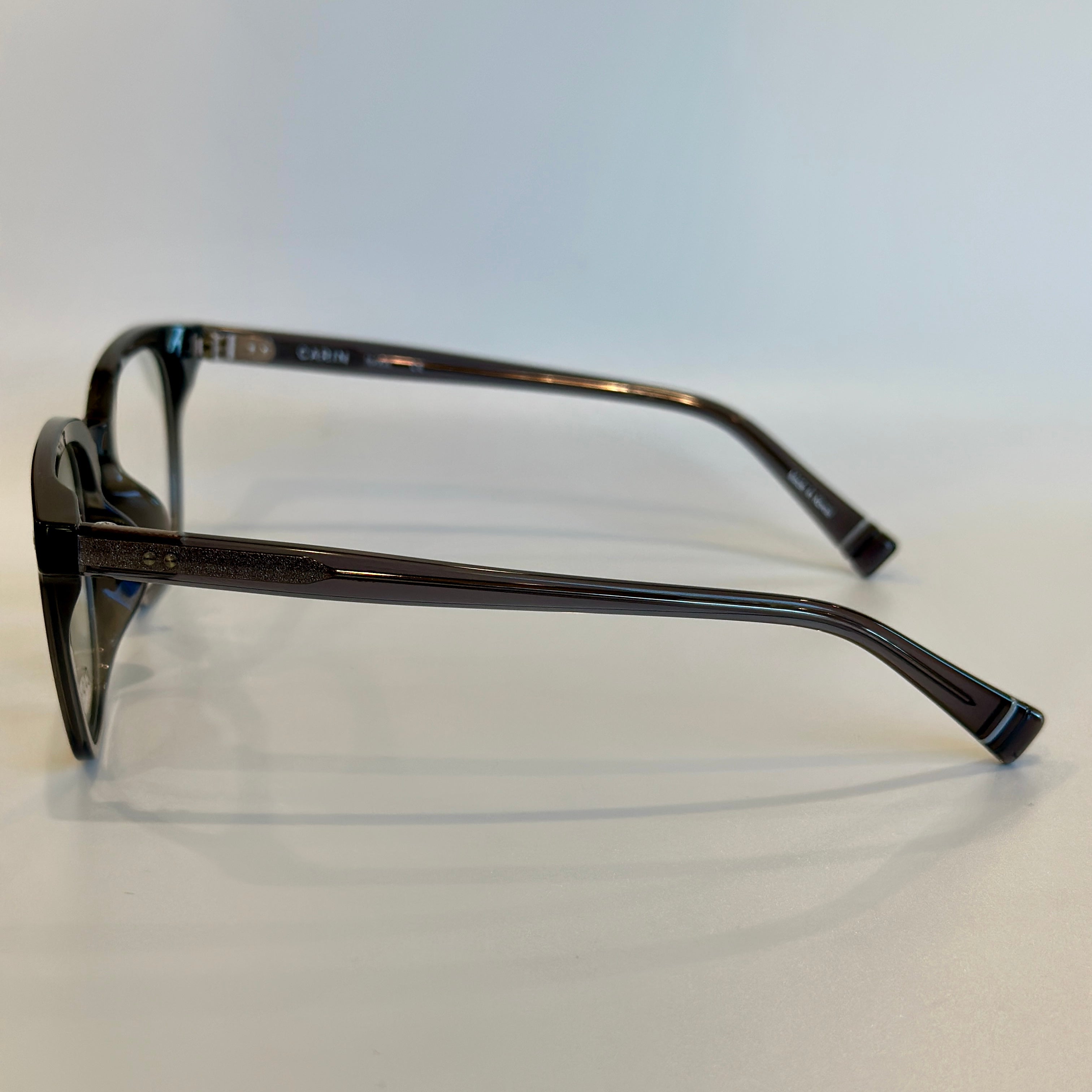メガネ CARIN Roman C4 ROMAN C4 Carin Roman - C4 (Dark Gray) Eyeglasses | Square Horn-Rimmed