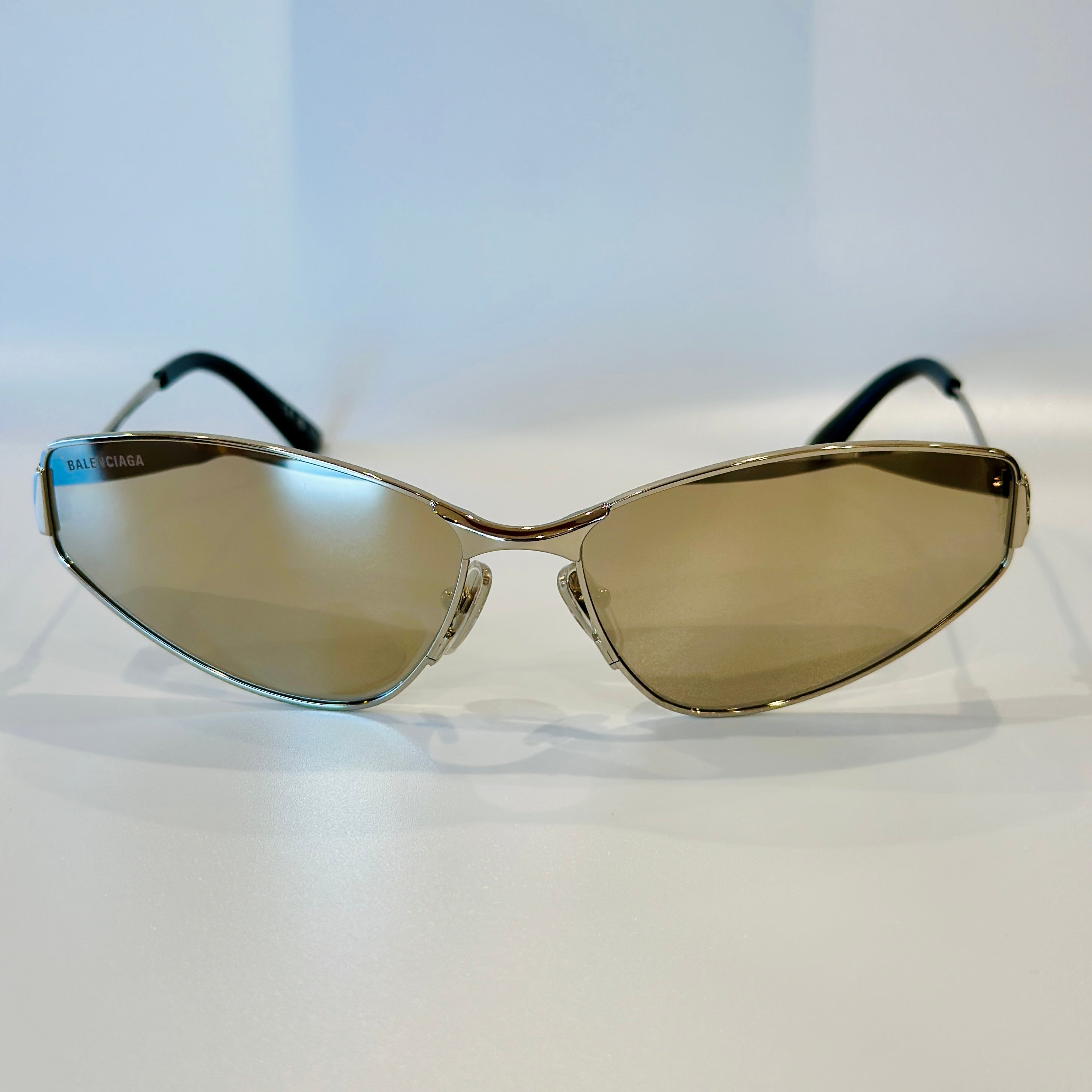 Balenciaga BB0335S-006 Silver Sunglasses | Cat-Eye Design  display picture 3