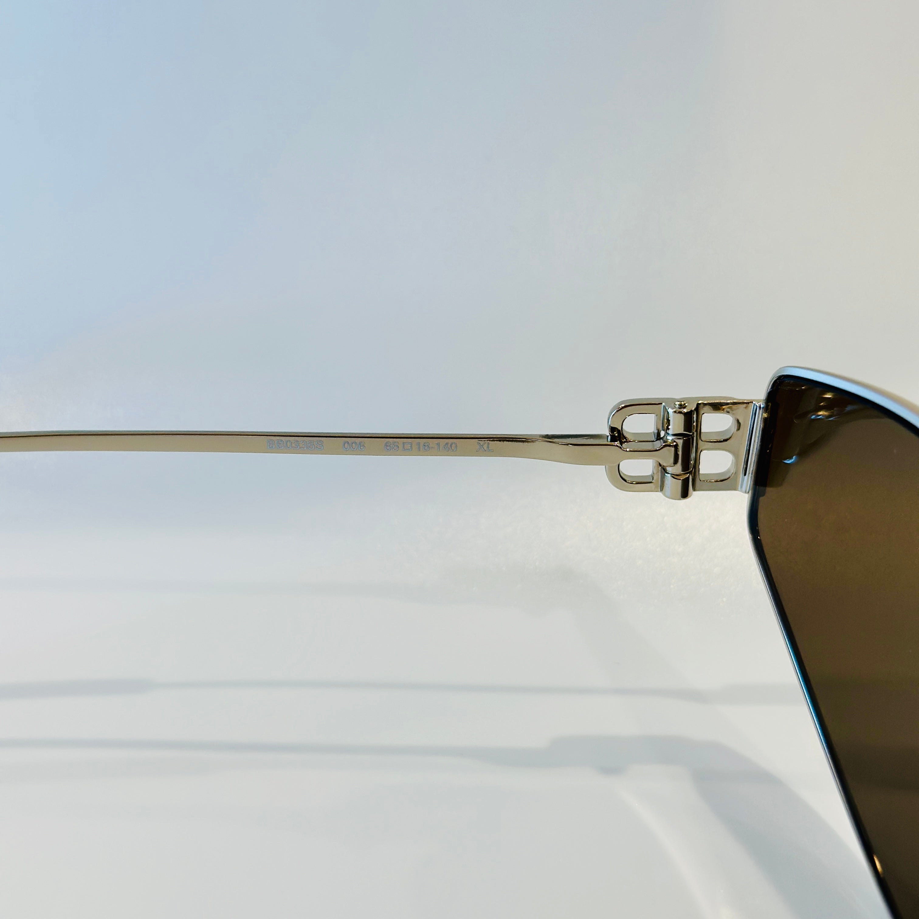 Balenciaga BB0335S-006 Silver Sunglasses | Cat-Eye Design  display picture 3